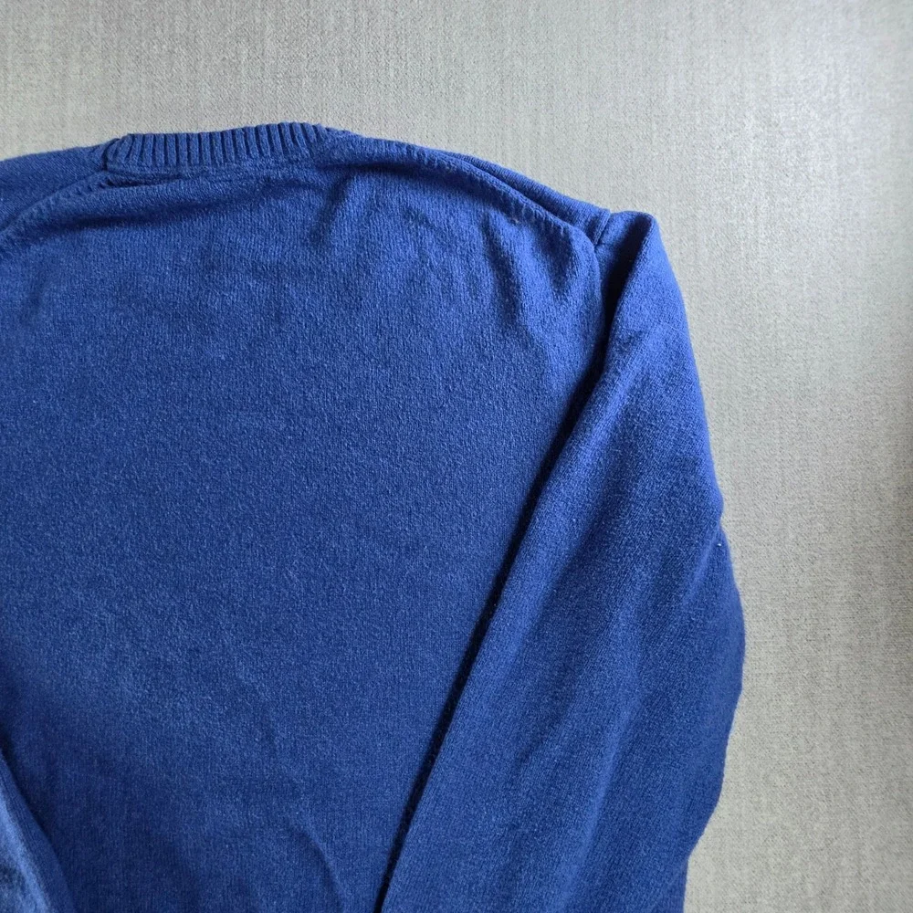 Gap Sweater Mens XXL Blue Crewneck Knit Long Sleeve Ribbed Trim